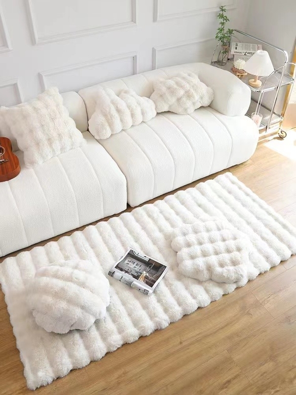 Bubble Faux Rabbit Fur Carpet Living Room Faux Rabbit Fur Area Carpet